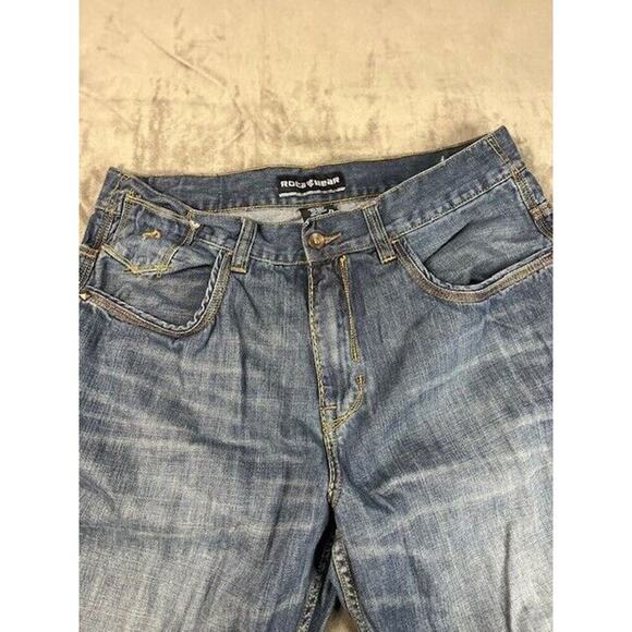 Rocawear logo Jeans Pants Denim medium Blue Mens 38 Hip Hop Skater - Picture 3 of 9